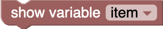 Block for variable_show