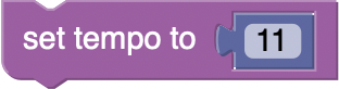 Block for setTempo